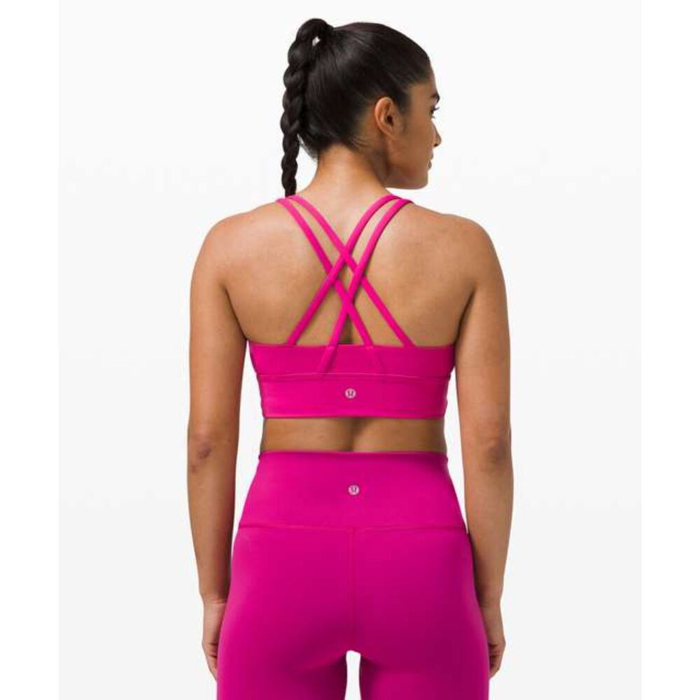 Lululemon Energy Bra Long Line Medium Support B–D Cup Ripened Raspberry - Picture 8 of 8
